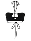 Magda Butrym Jersey Halter Bikini Top In Black