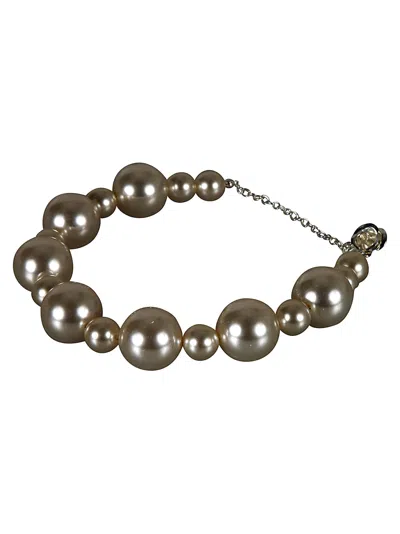 Magda Butrym Pearl Chained Necklace In White