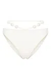 Magda Butrym Pearl-detail Bikini Bottoms In White