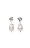 Magda Butrym Pearl Drop Earrings In Silver