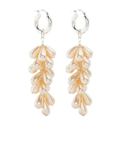 MAGDA BUTRYM PEARL-DROP HOOP EARRINGS