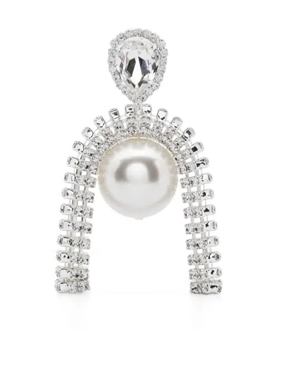 Magda Butrym Pearl-embellished Drop Earrings In Silver