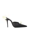 Magda Butrym Pearl-embellished Sandals In Black