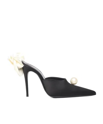 Magda Butrym Pearl-embellished Sandals In Black
