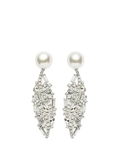 Magda Butrym Pearl-drop Crystal Earrings In Metallic