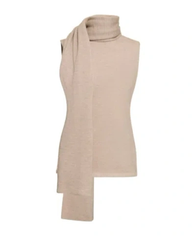Magda Butrym Pendant Scarf Sweater In Nude