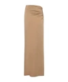 Magda Butrym Long Stretch Viscose Skirt With Side Draping