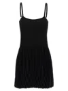 Magda Butrym Ribbed Texture Pleated Skirt Dress