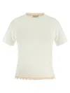 Magda Butrym Crochet-trimmed Cotton-jersey T-shirt In White