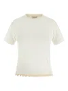 Magda Butrym Crochet-trimmed Cotton-jersey T-shirt In White