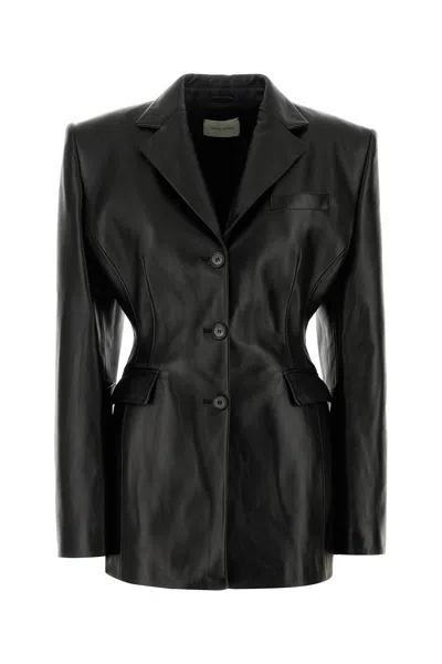 Magda Butrym Pf21 Leather 01 Blazer Black 101721 Black