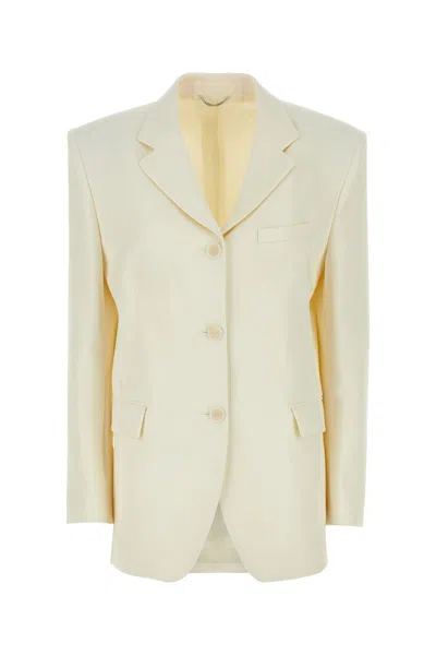 MAGDA BUTRYM MAGDA BUTRYM IVORY WOOL BLEND OVERSIZE BLAZER