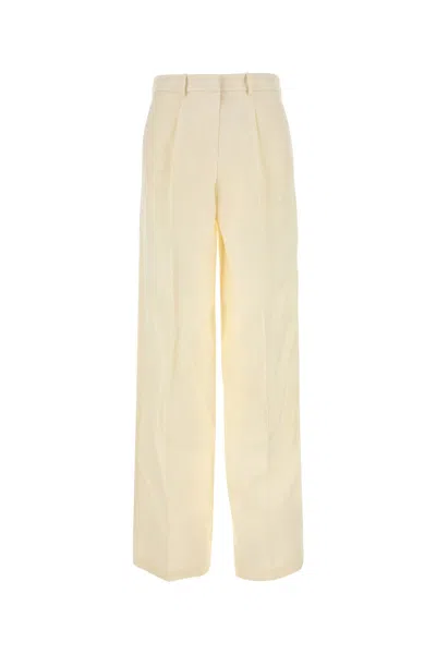 MAGDA BUTRYM MAGDA BUTRYM CREAM WOOL BLEND WIDE-LEG PANT