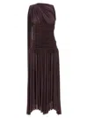 Magda Butrym One Shoulder Draped Floor-length Dress In Purple