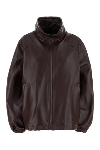 Magda Butrym Pf25 Leather 08 Jacket Burgundy 133725 Burgundy