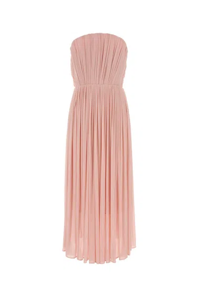 Magda Butrym Stretch Viscose Long Dress In Pink
