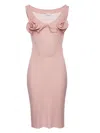 Magda Butrym Pink Floral Bustier Midi Dress In Multicolor