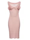 Magda Butrym Pink Floral Bustier Midi Dress In Multicolor