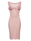 Magda Butrym Pink Floral Bustier Midi Dress In Pink & Purple