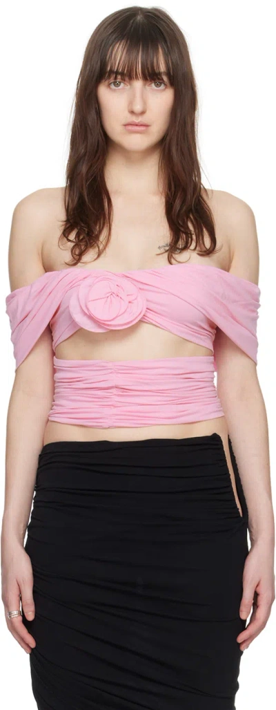 Magda Butrym Pink Ruched Blouse