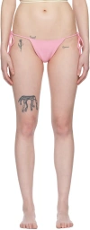 Magda Butrym Pink Self-tie Bikini Bottoms In Pink