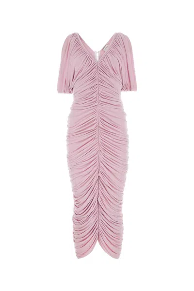 Magda Butrym Pink Stretch Cupro Dress