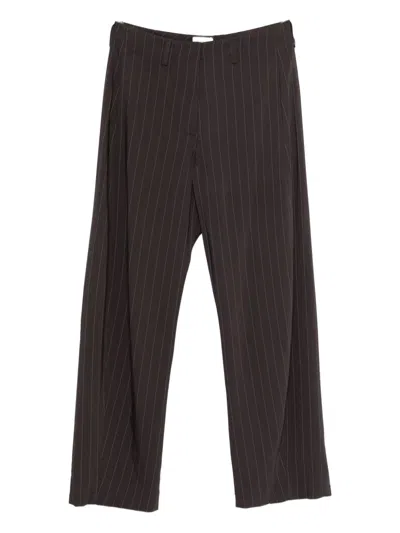 Magda Butrym Pinstripe Pants In Brown