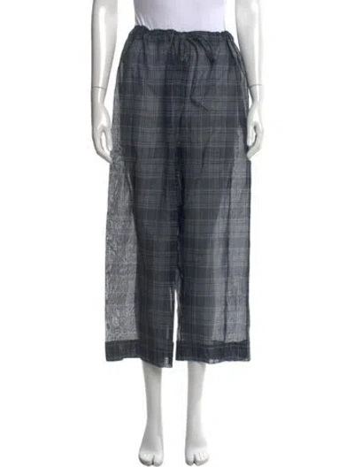 Pre-owned Magda Butrym Plaid Print Wide Leg Pants W/ Tags In Multicolor
