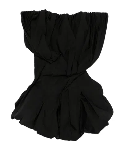 Magda Butrym Pleated Blouse In Black