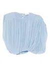 Magda Butrym Pleated Blouse In Blue