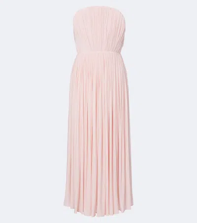 Magda Butrym Pleated Bustier Cocktail Dress In Pink