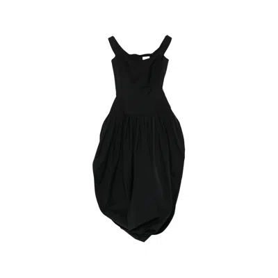 Magda Butrym Pleated Dress In Black