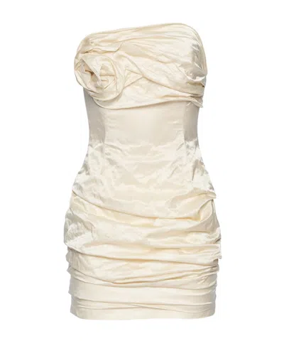 Magda Butrym Pleated Dress In White