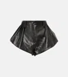 Magda Butrym High-rise Shorts Aus Leder In Schwarz