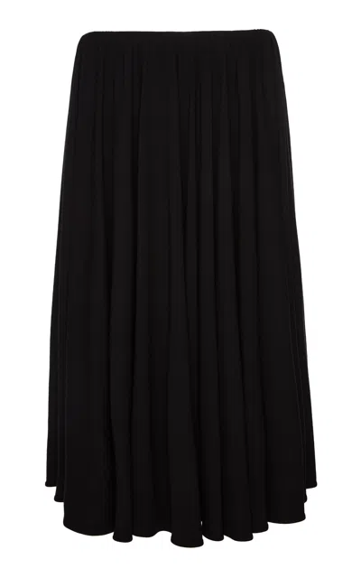 Magda Butrym Pleated Maxi Skirt In Black