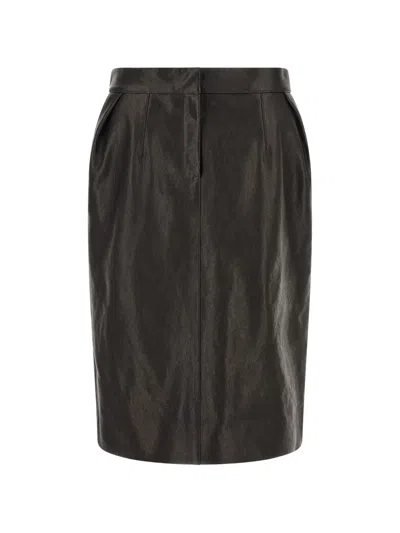 Magda Butrym High Waisted Skirt Twenty Eight Design In Brown