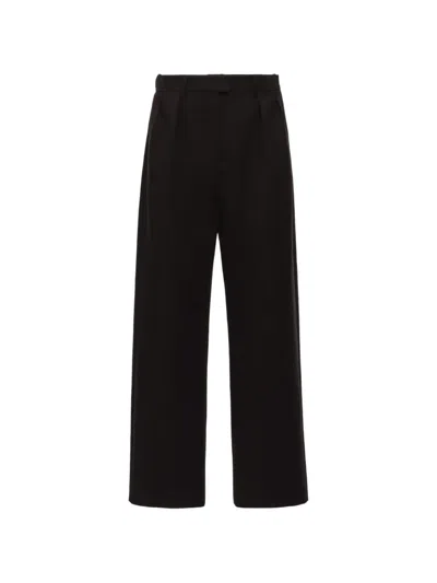 Magda Butrym Pleated Straight-leg Trousers In Black