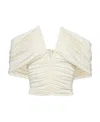 Magda Butrym Ruched Off-the-shoulder Top In White