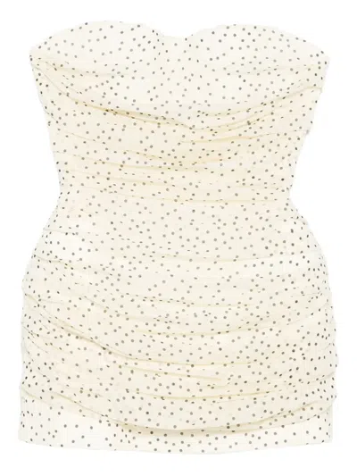 MAGDA BUTRYM POLKA DOT-PATTERN RUCHED MINI DRESS