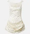 Magda Butrym Polka-dot Ruched Cotton Minidress