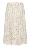 Magda Butrym Polka Dot Silk Midi Skirt In Black,white