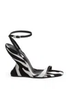 Magda Butrym Ponyhair Wedge Sandals In Animal