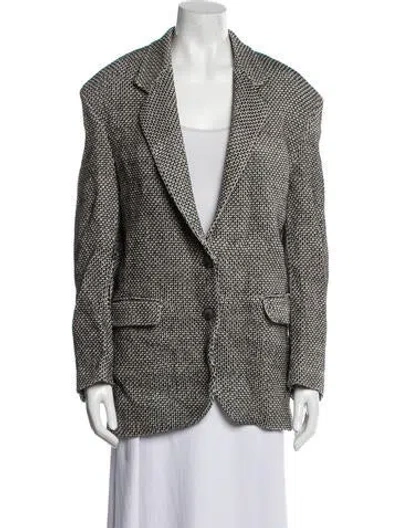 Pre-owned Magda Butrym Printed Blazer In Black