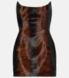 Magda Butrym Bustier-kleid Aus Kalbshaar In Braun