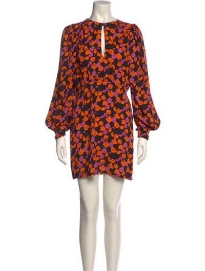 Pre-owned Magda Butrym Printed Mini Dress In Orange