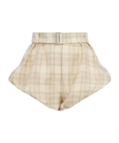 Magda Butrym Printed Shorts In White