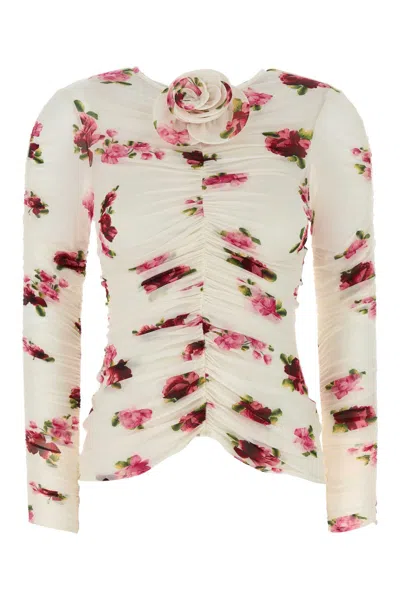 MAGDA BUTRYM PRINTED STRETCH CUPRO TOP