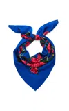 Magda Butrym Printed Wool Scarf In Blue