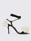Magda Butrym 105 Double Flower Satin Sandals