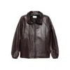 Magda Butrym Leather Jacket Elasticated Cuffs In Black